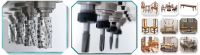 Máy làm mộng Âm Dương CNC 4 giàn 16 trục dao kẹp xoay 90 độ 5m 8619