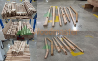 MÁY PHAY CNC 4 TRỤC 16 DAO KẸP XOAY 360 ĐỘ GIA CÔNG CHÂN BÀN GHẾ 8607