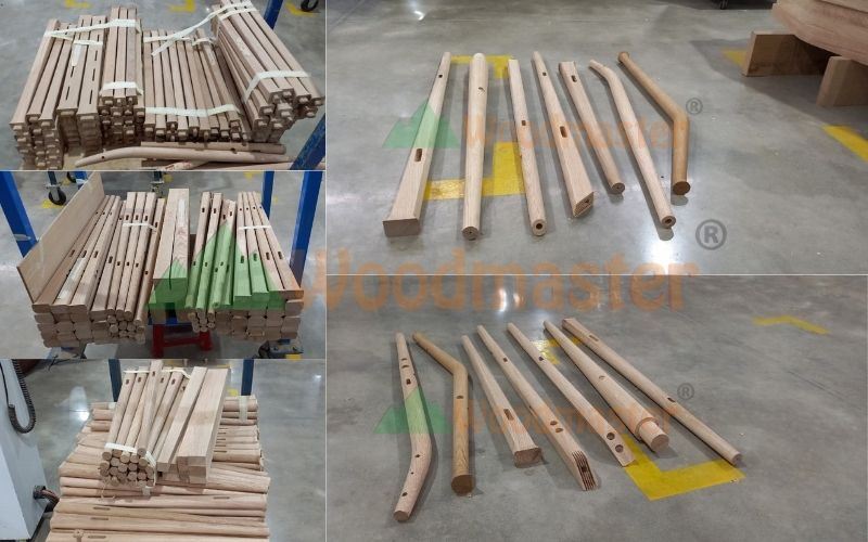 MÁY PHAY CNC 4 TRỤC 16 DAO KẸP XOAY 360 ĐỘ GIA CÔNG CHÂN BÀN GHẾ 8607