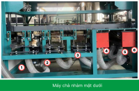 MÁY CHÀ NHÁM CHỔI THÙNG 2 MẶT 700MM (12 hàng trục) 11254