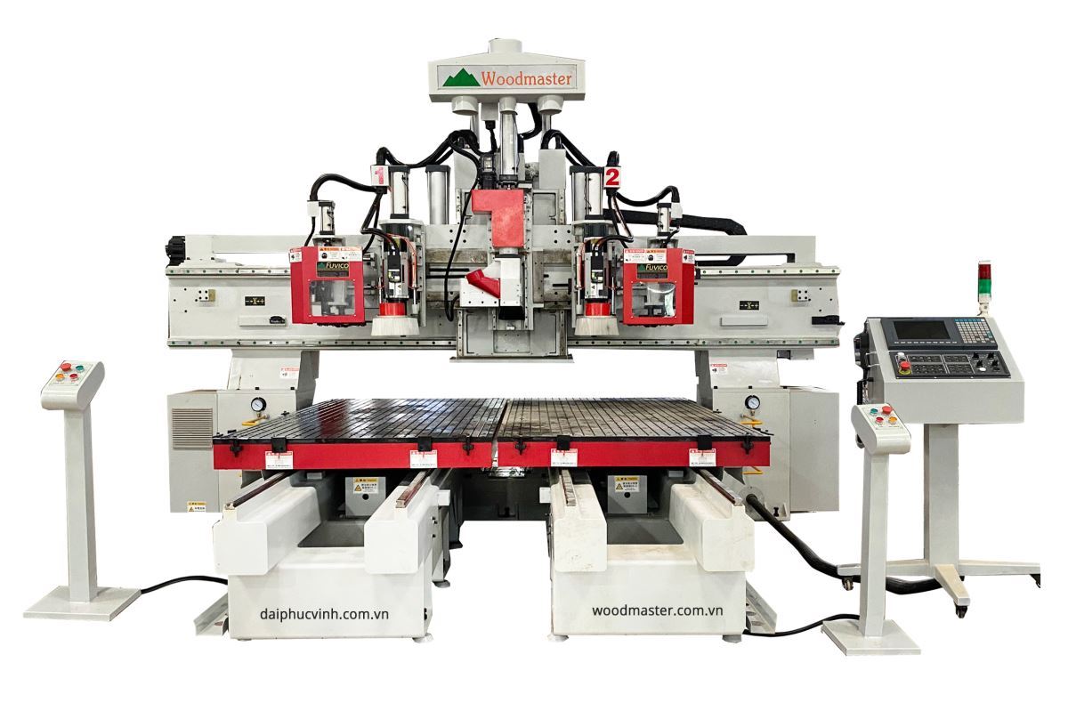MÁY CNC TRUNG TÂM 2 BÀN 3 TRỤC THAY DAO TỰ ĐỘNG WM-2413-Plus/TC2 + G 7164