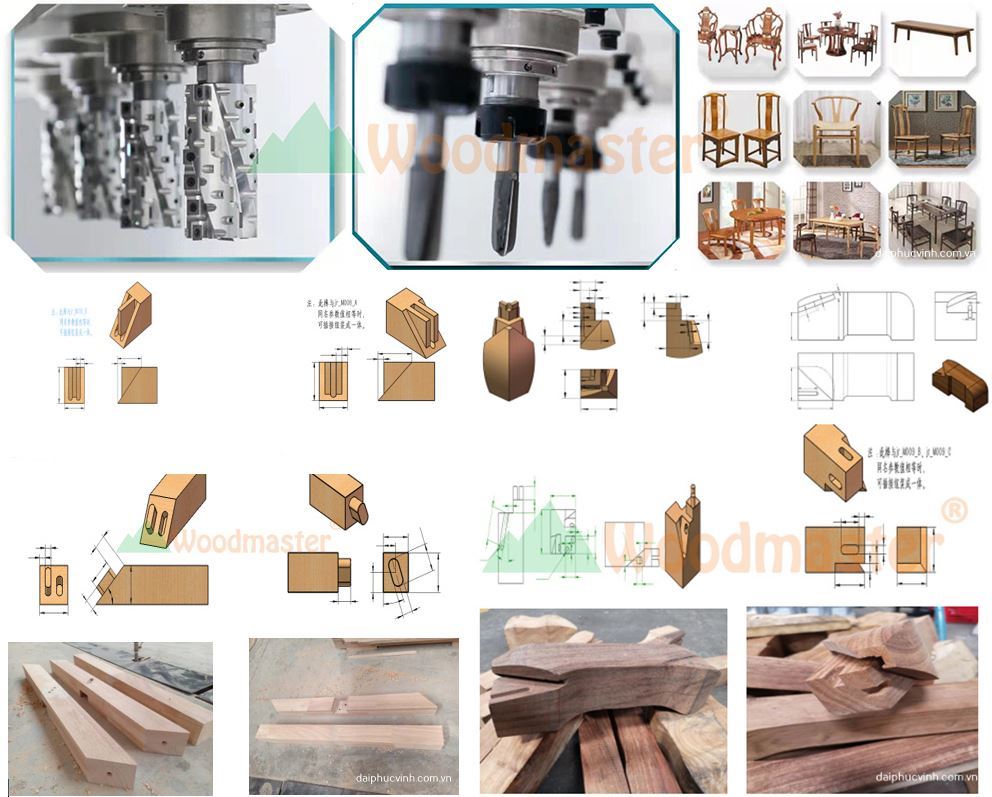 MÁY PHAY CNC 4 TRỤC 16 DAO KẸP XOAY 180 ĐỘ gia công 5 mặt phôi 9360