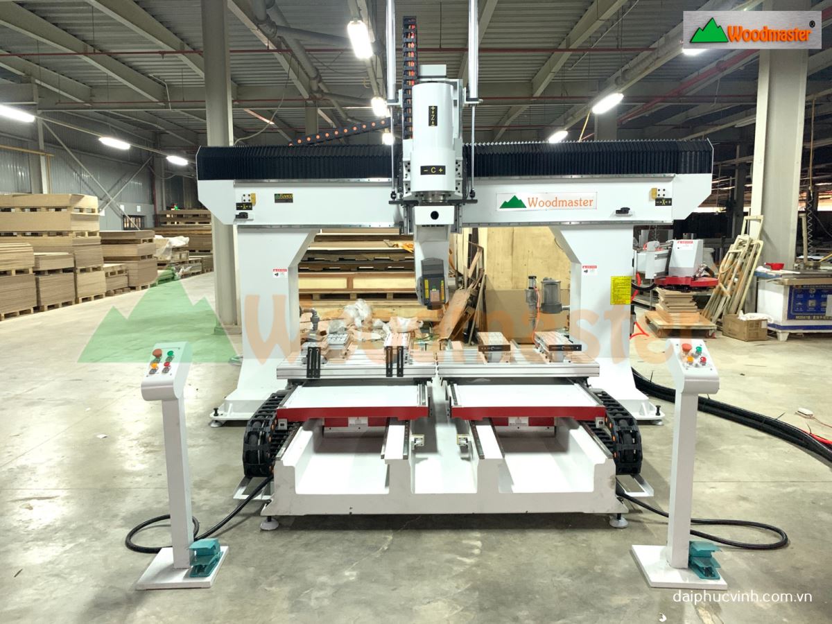 MÁY PHAY CNC 3D 1 ĐẦU THAY DAO TỰ ĐỘNG BÀN KÉP 8438