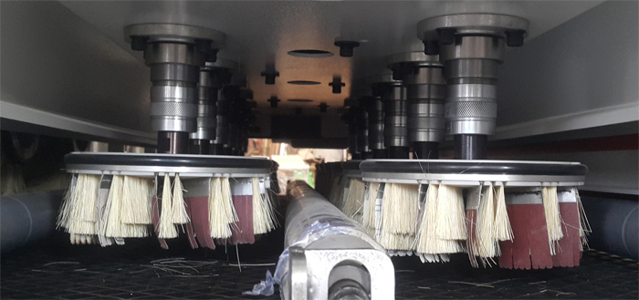 MÁY CHÀ NHÁM CHỔI THÙNG 6 HÀNG TRỤC 4484