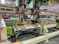 Máy CNC 3D 4 Axis 2 2 bàn 2 trục dao cắt ván ép cong Plywood 9337