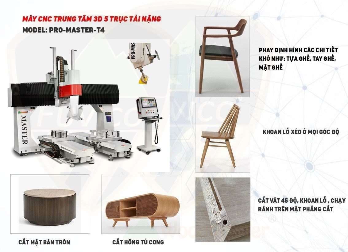 MÁY GIA CÔNG CNC 5 TRỤC THAY DAO TỰ ĐỘNG PRO MASTER T4 (5 AXIS) 11286
