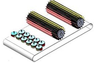 MÁY CHÀ NHÁM CHỔI THÙNG 4 TRỤC ( xả lông xả lót ) 5504
