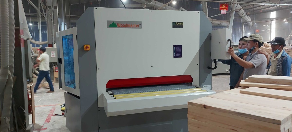 MÁY CHÀ NHÁM CHỔI THÙNG 4 TRỤC ( xả lông xả lót ) 627