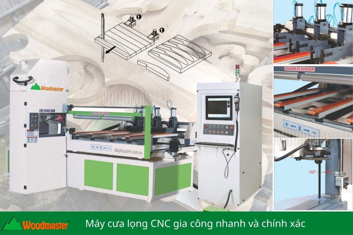 MÁY CƯA LỌNG CNC 1200mm Woodmaster 8265