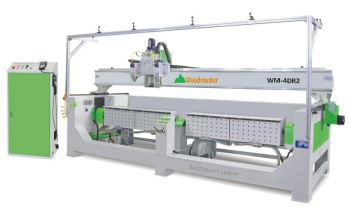 MÁY CNC 4D BÀN KÉP 2 TRỤC (làm việc đồng thời gia công cắt ván ép Plywood làm tựa ghế)