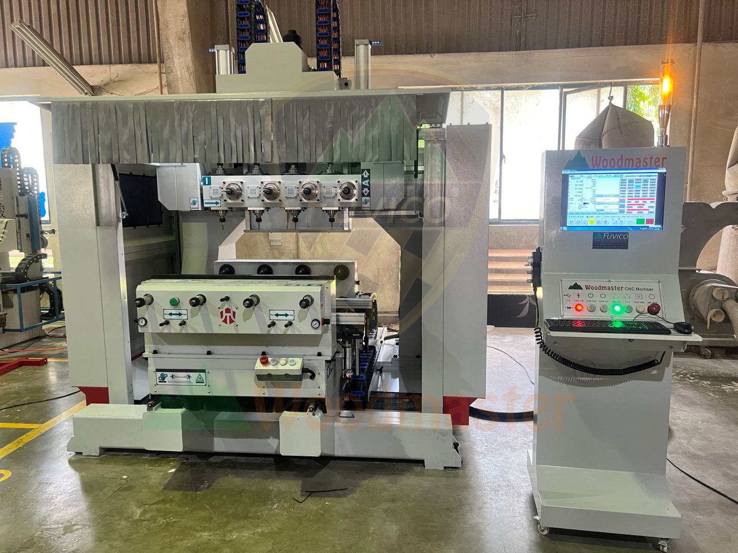 MÁY PHAY CNC 4 TRỤC 16 DAO KẸP XOAY 360 ĐỘ GIA CÔNG CHÂN BÀN GHẾ 11061