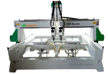 MÁY CNC ROUTER 4D 2 BÀN CẮT VÁN ÉP  ( chuyên gia công tựa ghế ) 