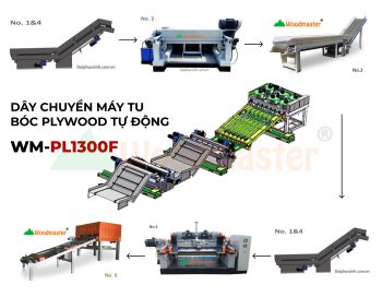 DÂY CHUYỀN MÁY TU BÓC PLYWOOD TỰ ĐỘNG  WM-PL1300F