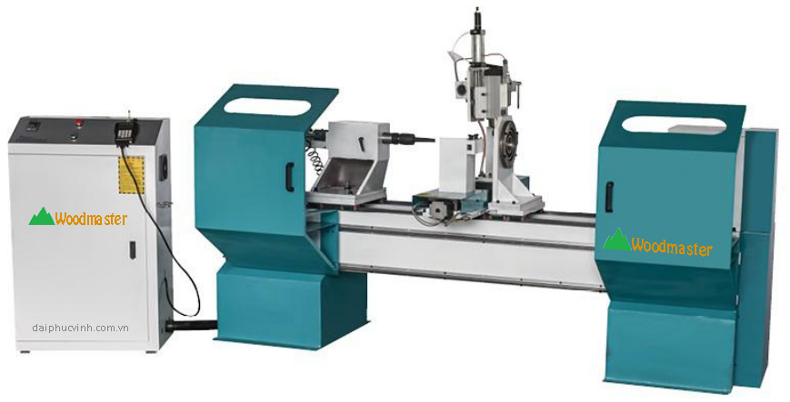 MÁY TIỆN GỖ CNC 1500MM ( Tiện + chạy rãnh )