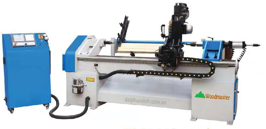 MÁY TIỆN GỖ CNC TỰ ĐỘNG NẠP PHÔI ( tiện và chạy rãnh xoắn )WM-1500ARL