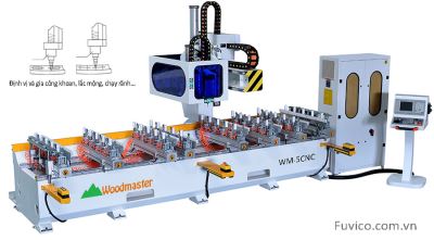 MÁY PHAY MỘNG ÂM CNC 5 ĐẦU 3200MM